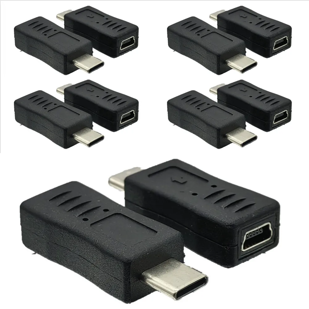 10개/묶음 미니 USB 여성형 타입 C 남성형 어댑터 V3에서 USB-C 어댑터 90도 직각