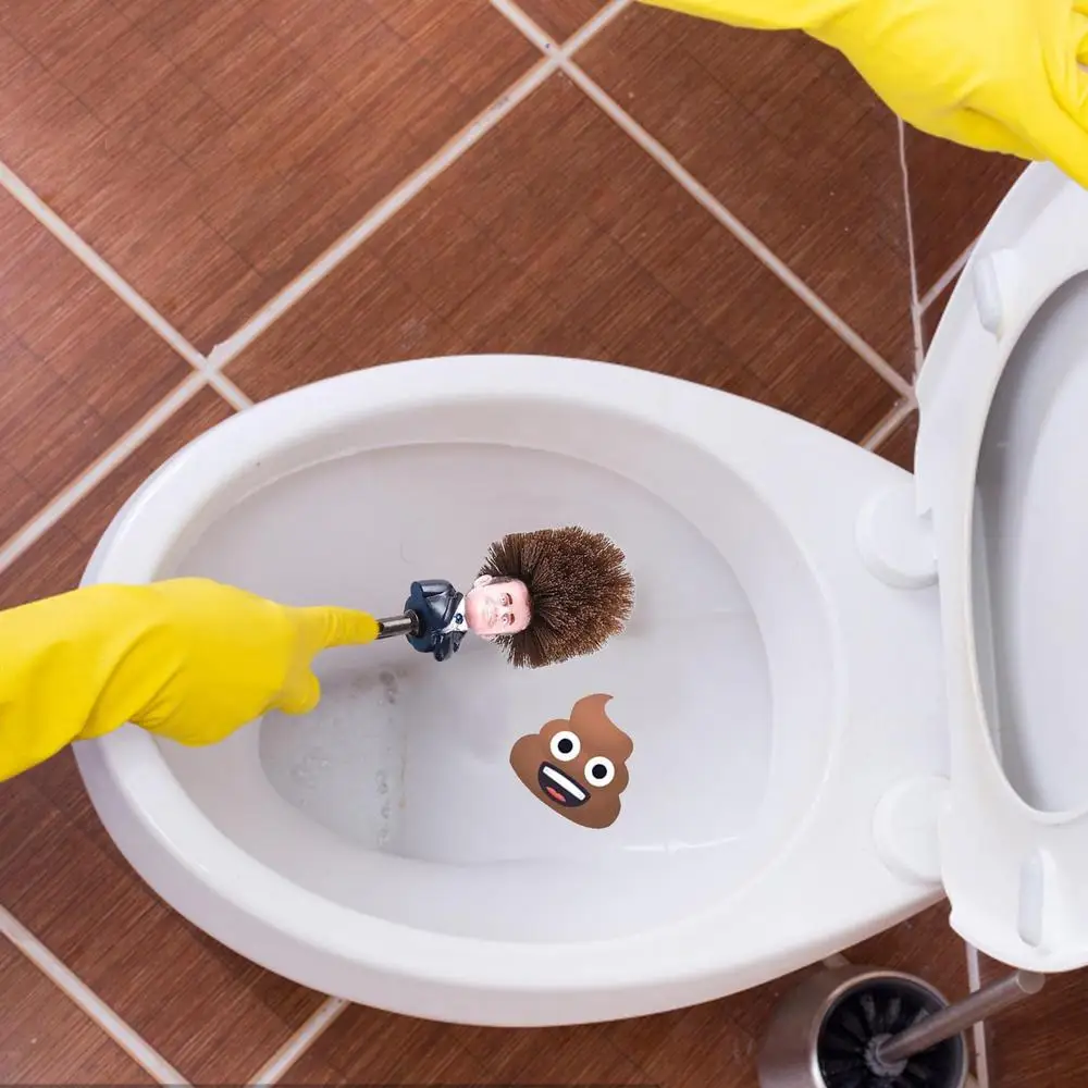 Description Picture 3 of itemToilet Brush Holders WC Borstel Emmanuel Macron Brosse Original Trump Toilet Brush Make Toilet Great Again Commander In Crap