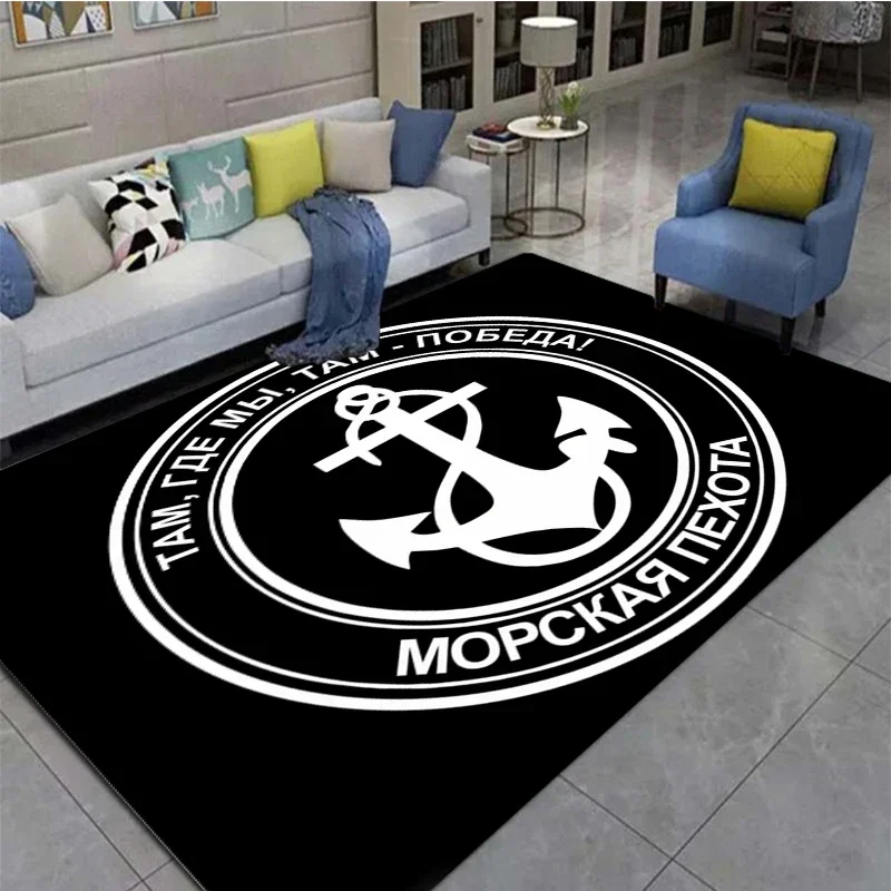 

Простой коврик с черно-белым логотипом, Декоративный Напольный коврик для гостиной и спальни, Противоскользящий коврик для дивана и Детской зоны