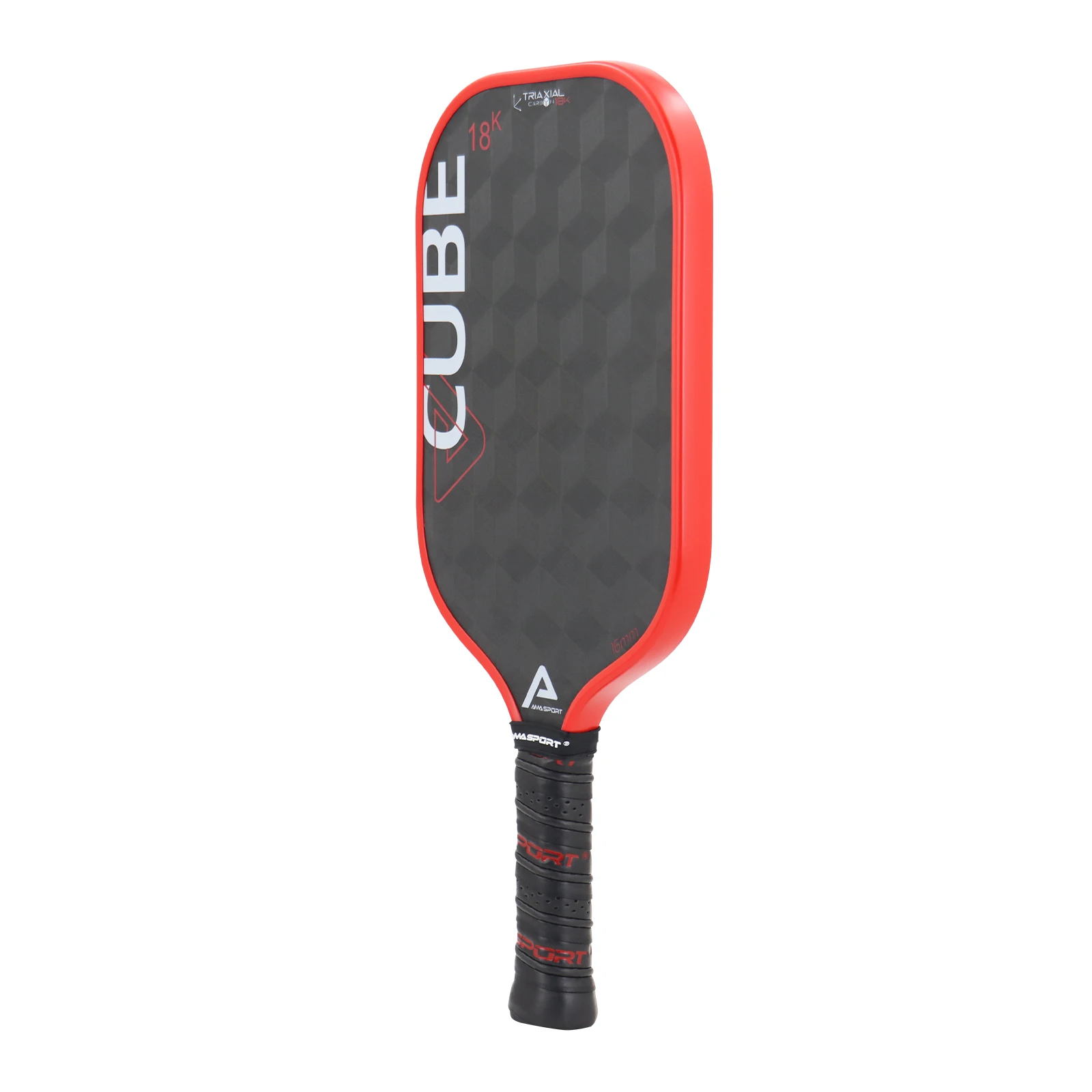 Pickleball Paddles 18K AMASPORT Cube 18K Raw Carbon Fiber Friction Surface High Spin for Professional