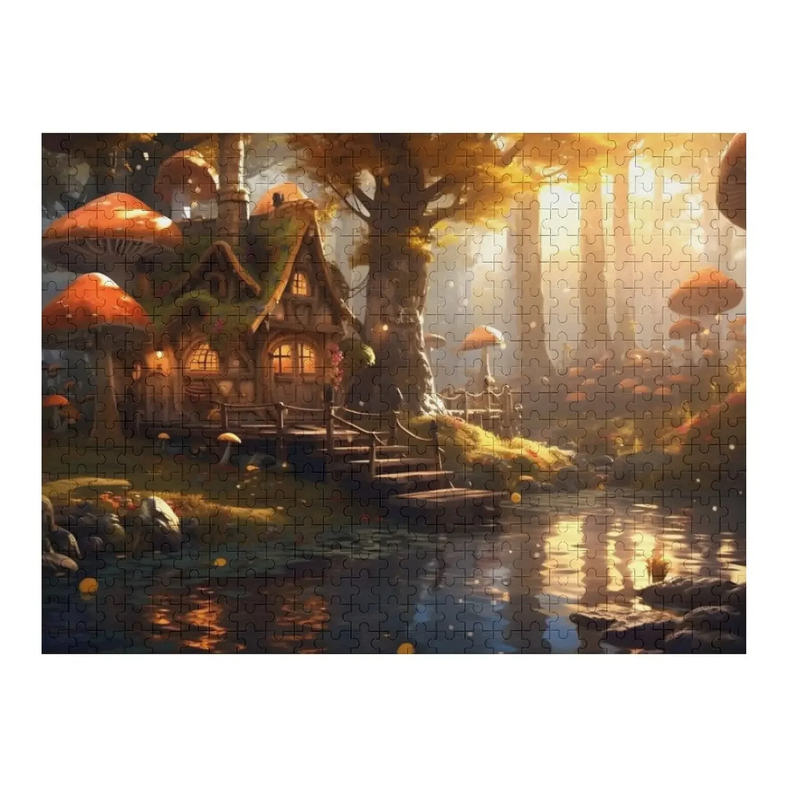 Mushroom Village Jigsaw Puzzle Wood Adults Scale Motors Puzzle spring ants jigsaw puzzle scale motors wood name puzzle