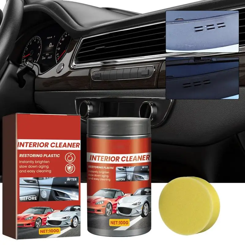 

Auto Interior Cleaner Car Interior Detailing Cleaner Wax Mild Odorless Vehicle Cleaning Supplies For Automotive SUV Car stains