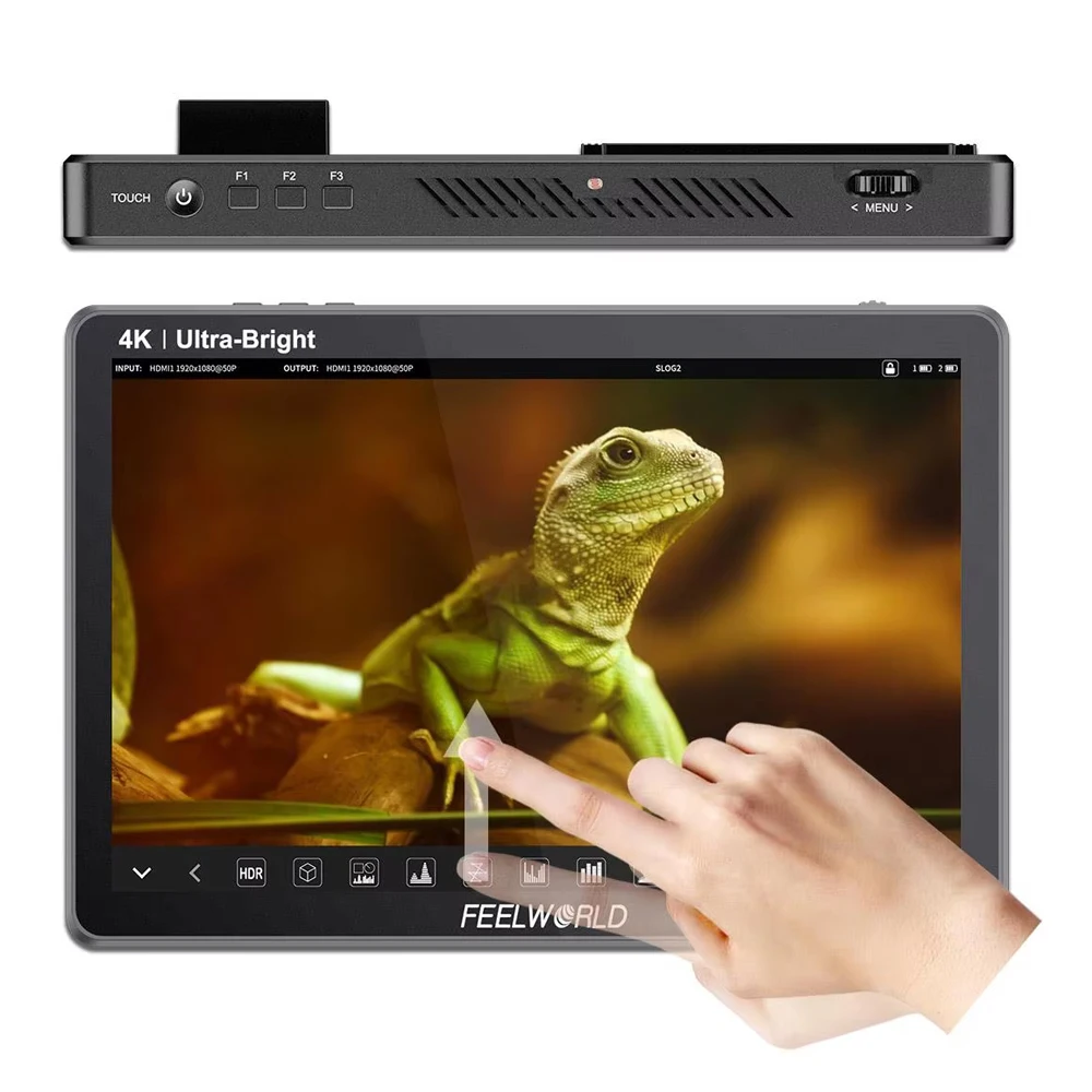 FEELWORLD LUT11S 10.1 Inch DSLR Camera Field Monitor 3G-SDI 1920X1200 4K HDMI Ultra High Bright 2000nit Touch Screen