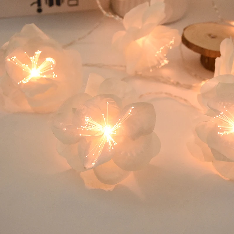 Guirlande Lumineuse Fleurs Artificielles Led Plumeria - Lumire De Fleur De  Frangipanier En Mousse Hawaenne, Fte De Mariage D'anniversaire Alimente P