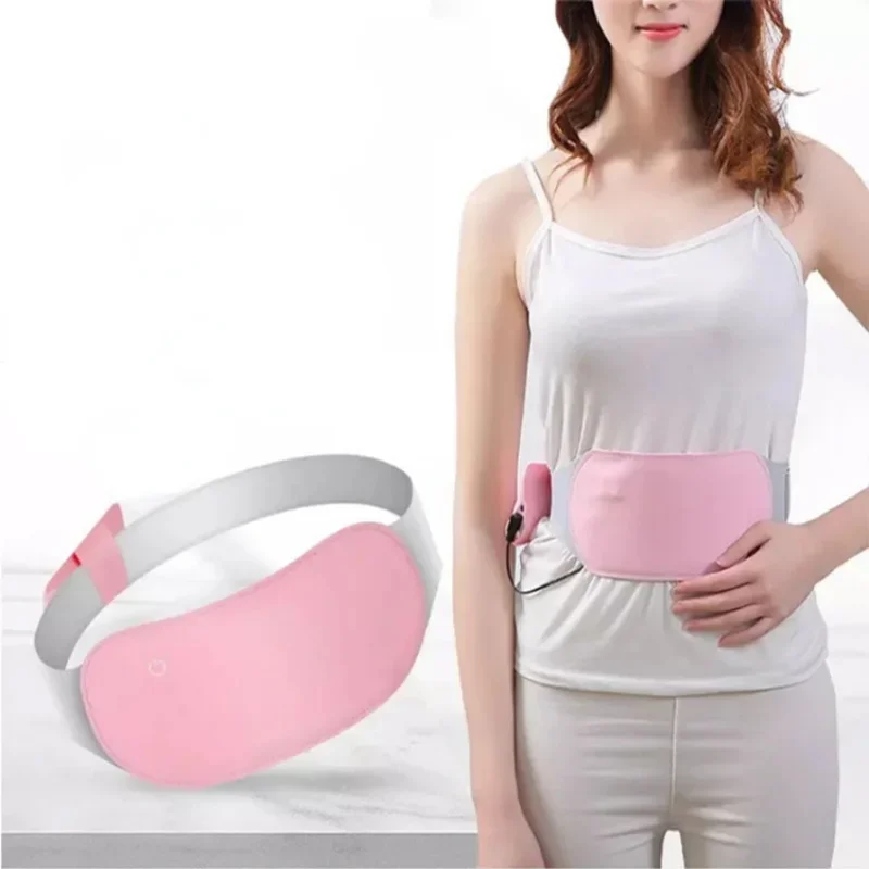 USB Menstrual Electric Heating Pad for Abdominal Vibration Massager Women Period Care Belly Heater Winter Warming Palace Belt