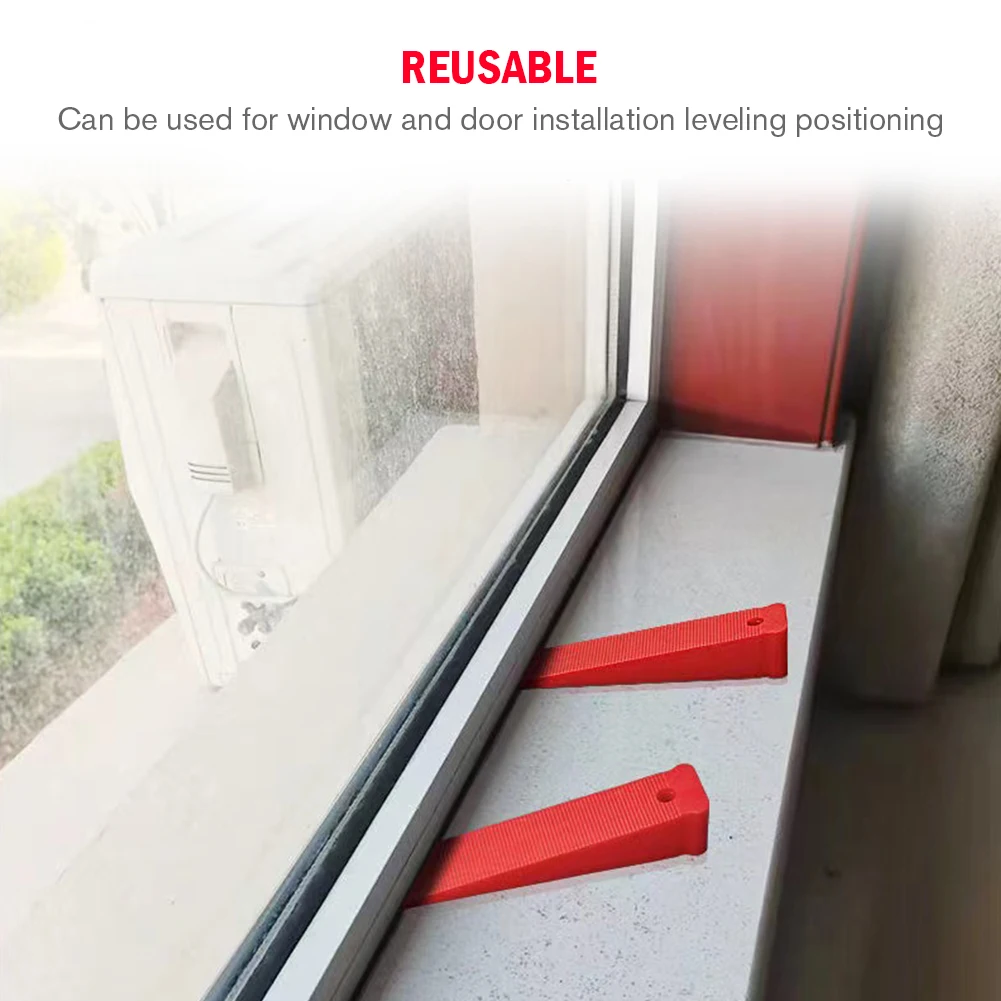 6pcs Locator Spacer Plastic Wedge Set Leveling Position Wedges Shims Wedges Installation Leveler Door Window Installation Tool tile spacers tile leveling clips tile leveling tools