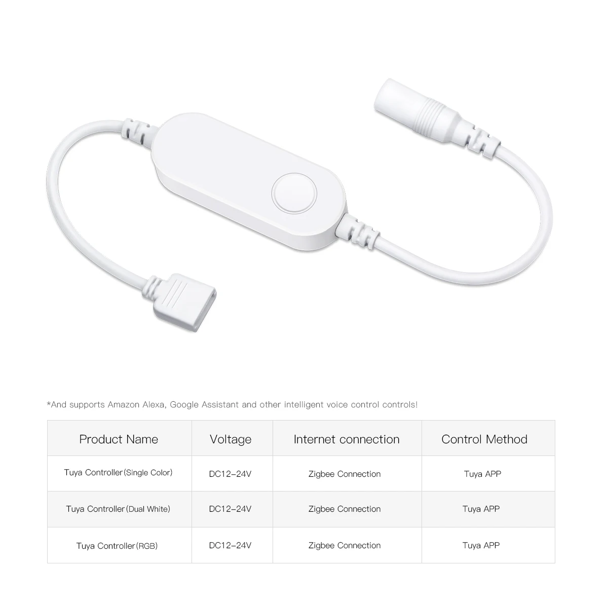 DC12V-24V Zigbee 3.0 WiFi LED 스트립 조명 컨트롤러 CCT RGB 단색 Led 스트립 Alexa Google Assistant Smartthings
