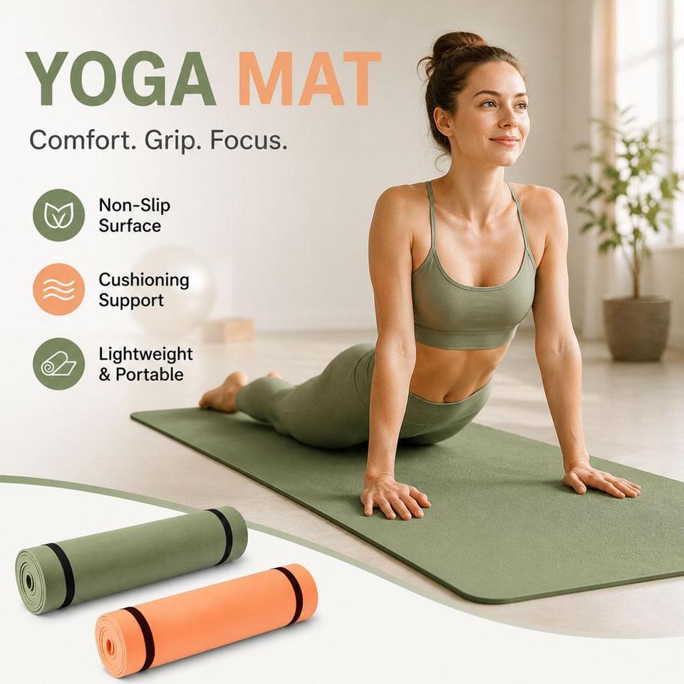Thick Yoga Mat Anti-skid Sports Fitness Mat EVA Comfort Foam Yoga Mat For Exercise Yoga And Pilates Gymnastics Mat