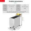 XEOLEO 3000W C﻿ommercial Electric Deep Fryer 25L Cheese Hot Dog Sticks Fryer Electric Korean Mozzarella Corn Dog Fryer Machine 2
