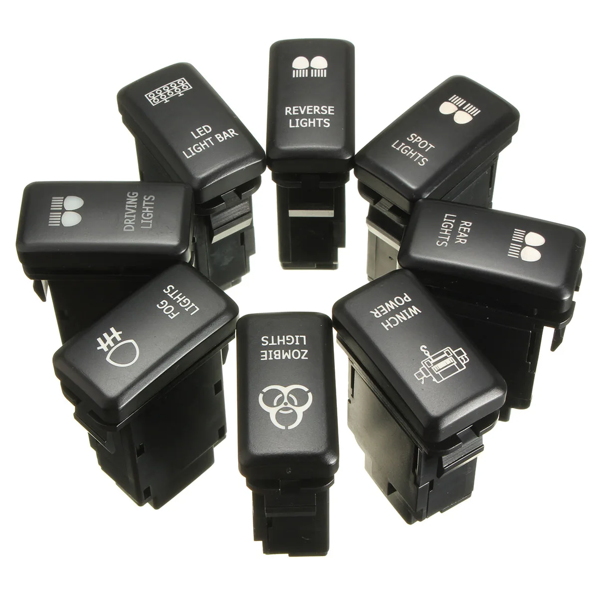 12V Green Led Oem Interruttore A Pressione Di Ricambio Led Light Bar Luce Di Guida Per Toyota Landcruiser Hilux Prado Serie 120 2003-2009