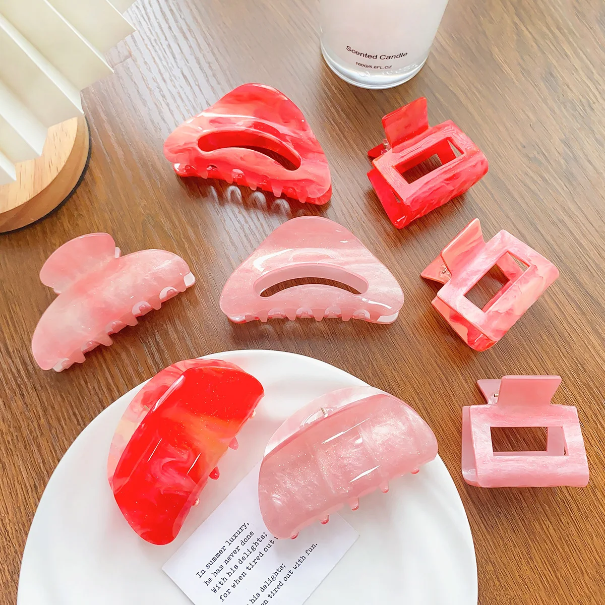 

Muweordy Cute Hair Claw Clips Acrylic Hair Clip Korean Fashion Hair Claws Kawaii Hair Accessories For Girls
