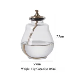 Colorful Glass Aromatherapy Candle Lamps - Modern Decorative Ornaments (Clear)