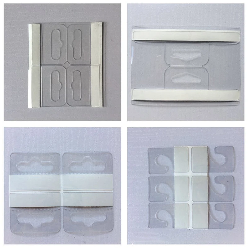Self Adhesive Hooks 100pcs PVC Slot Hole Hang Tabs