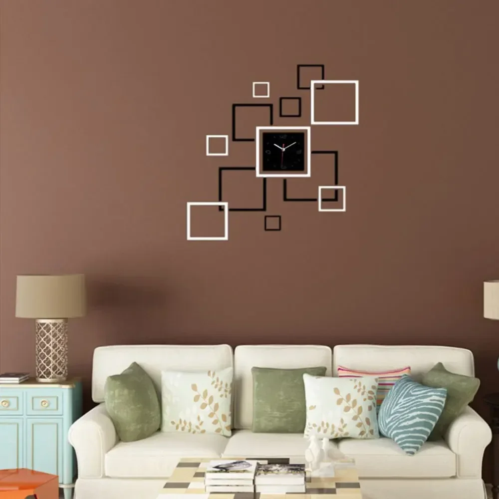 Wall Clock Wall Clock Sticker Mirror Clock Face Modern Design Big Wall Clock Yabuli Mirror Mute Simple Creative Home Decor Quartz Clock DIY Sticker 3D Decorative