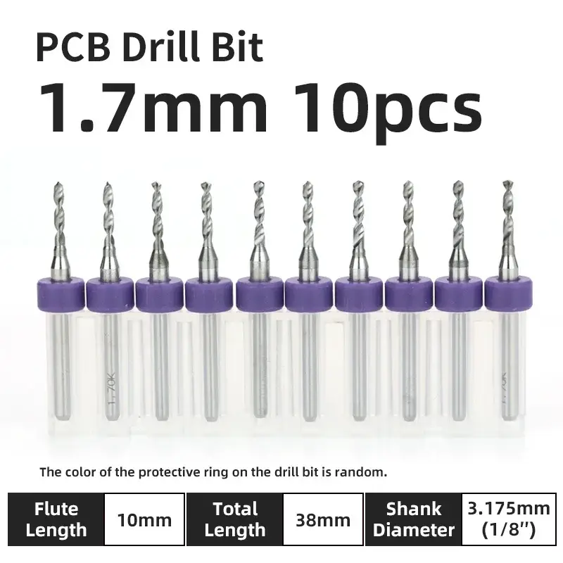 10pcs PCB Drill Bit Set Carbide Micro Drills For Printed Circuit Board 1/8" Fixed Shank Mini CNC Tungsten Steel Bits 0.1-3.175mm image 26