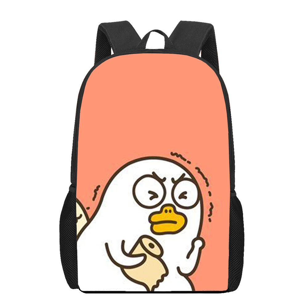 lovely personality Cute duck 3D Print School Bag Set for Teenager Girls Primary Kids Book Bags Children Satchel Mochila Infantil