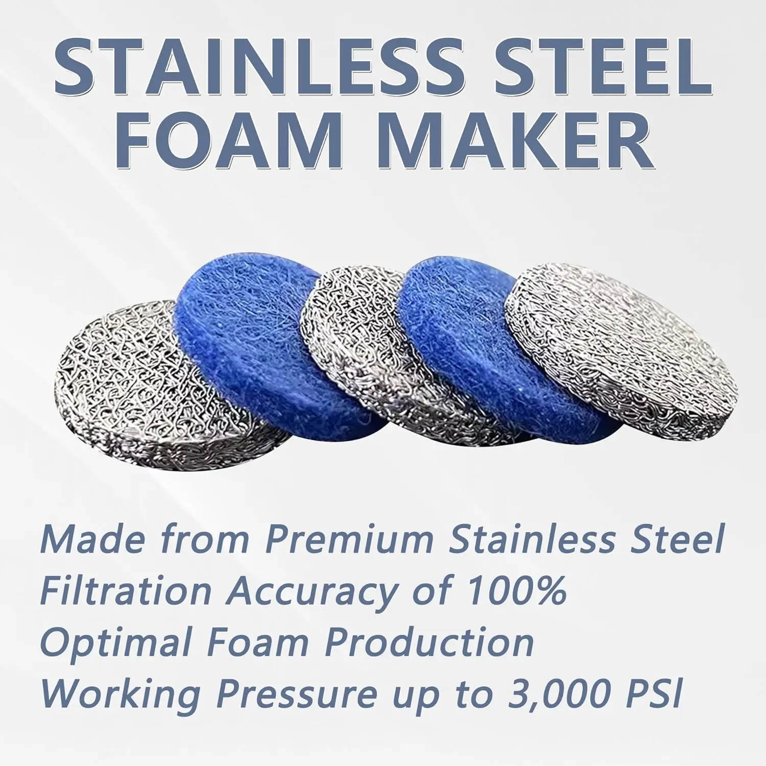 Foam Cannon Mesh Filter Foam Richer Lather Maker Nozzle Tips For High Pressure Snow Lance Universal