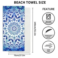 Microfiber Blanket Quick Drying Beach Towels Oversized Printing Towel Super Absorbent Pool Towel Blanket Boho Absorbent Towel 2