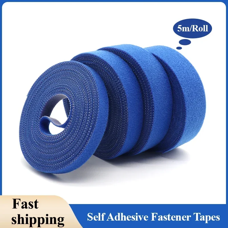 5 Rotoli Di Fascette Riutilizzabili Per Cavi – Nylon Con Gancio E Anello, 2m X 1cm, Colori Assortiti - 2