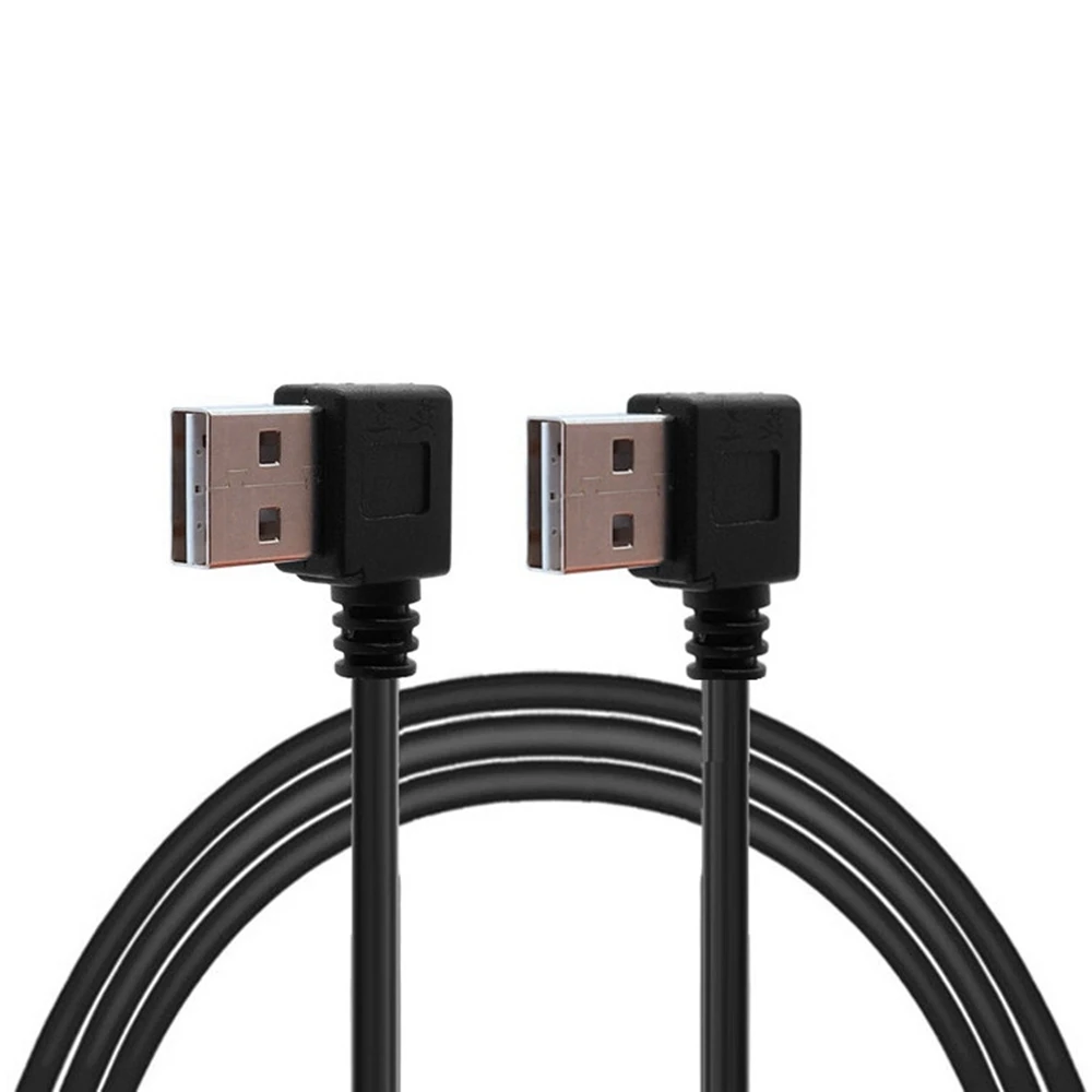 

Reversible Design Left & Right Angled 90 Degree Double Elbow USB Male to Male Charge Data Cable