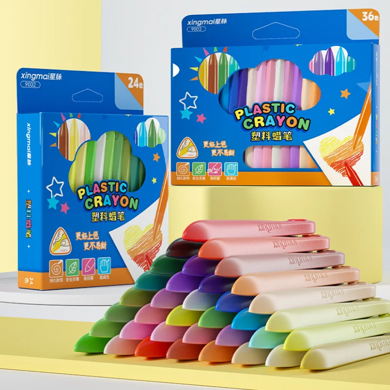 12/18/24/36 Colors Non-dirty Hand Plastic Crayons Washable and Erasable Color Crayons Children&rsquo;s Painting School Office Supplies colored crayons children painting supplies