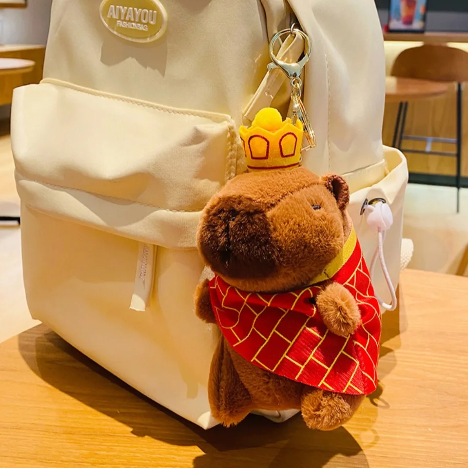 Mezrkuwr 2 Pezzi Capybara Peluche Portachiavi Giocattoli, Ciondolo Capybara, Regalo di Compleanno