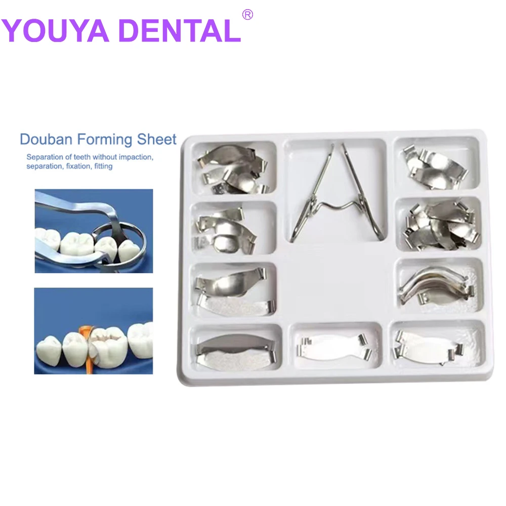 100pcsBoxDentalMatrixBandsSectionalContouredMetalMatricesBandDentistryRingSpring