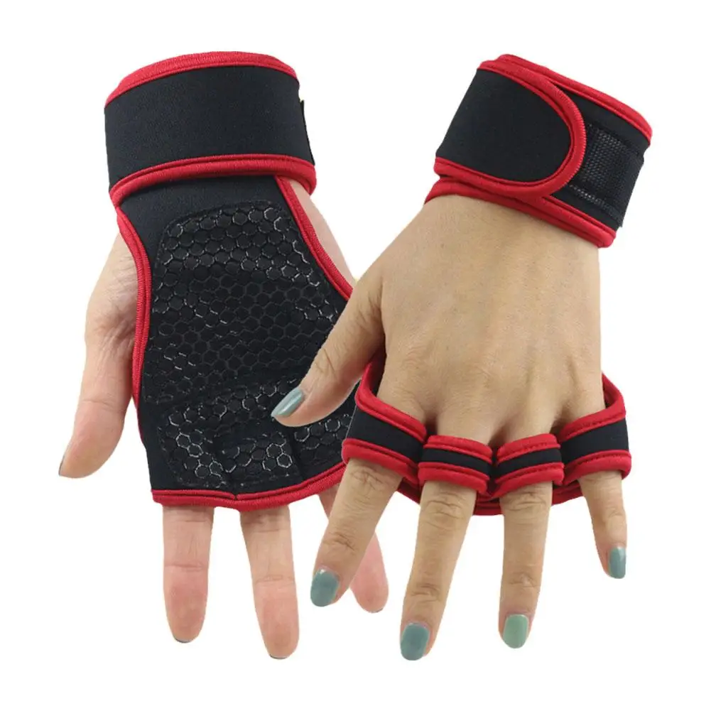 1 páry vzpírání tvoření rukavice vysoký kvalita zápěstí sportovní fitka dlaň ochrana fitness rukavice ruka zápěstí ochránce ne L3D7