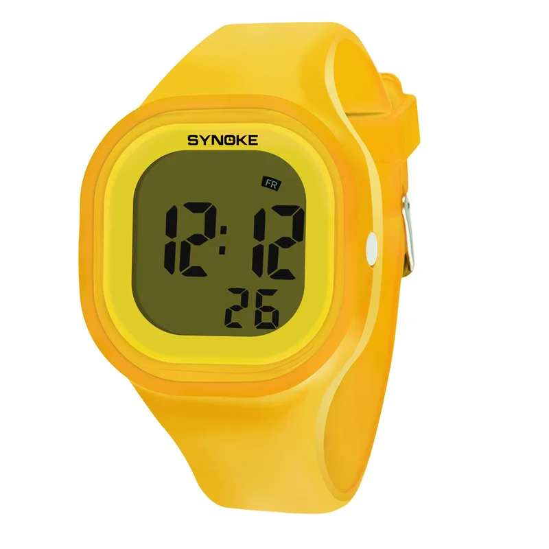 Unisex Digital Sports Watch with Soft Silicone Strap and LED Display