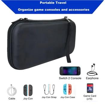 Custodia da trasporto per Switch 2 Console e accessori Custodia rigida per console Custodia da viaggio Borsa da trasporto per Switch 2