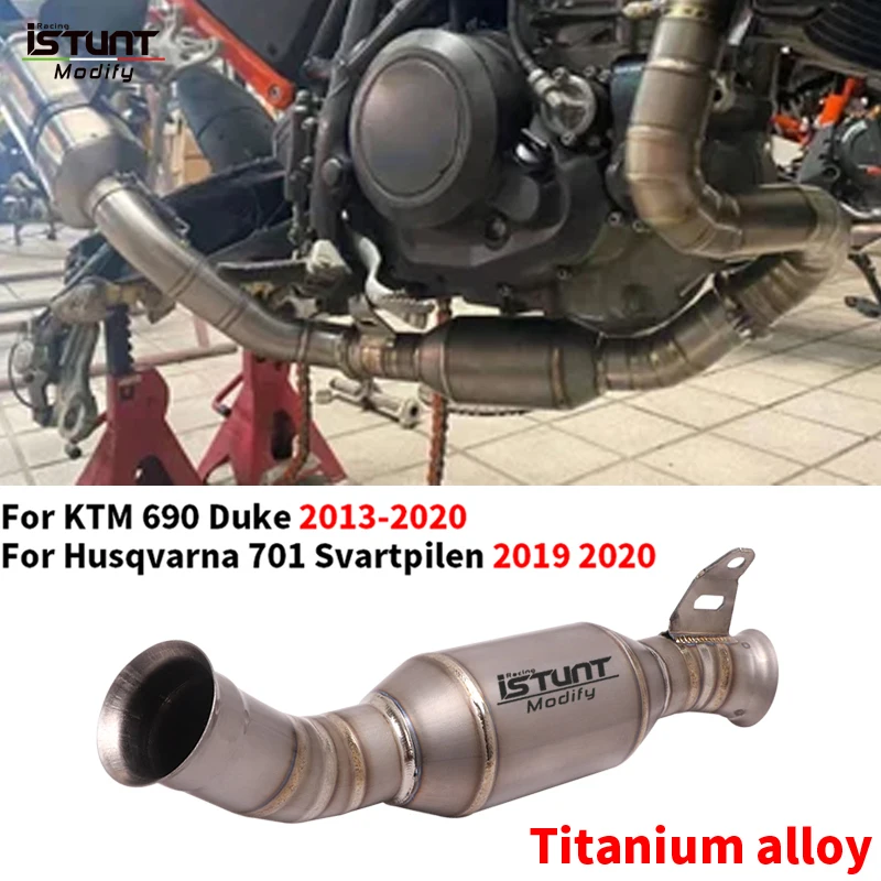 

Для KTM 690 Duke для Husqvarna 701 Svartpilen 2013 - 2020 модифицированный выхлопной трубы мотоцикла Mid Link соединительный оригинальный глушитель