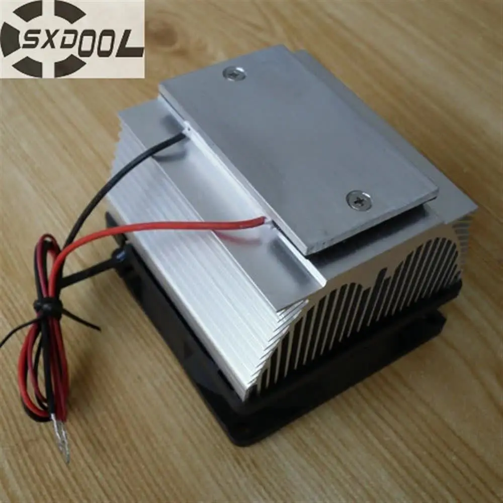 SXDOOL охлаждение! DIY Пельтье кондиционер холодильная пластина TEC12706AJ 12 В Вентилятор