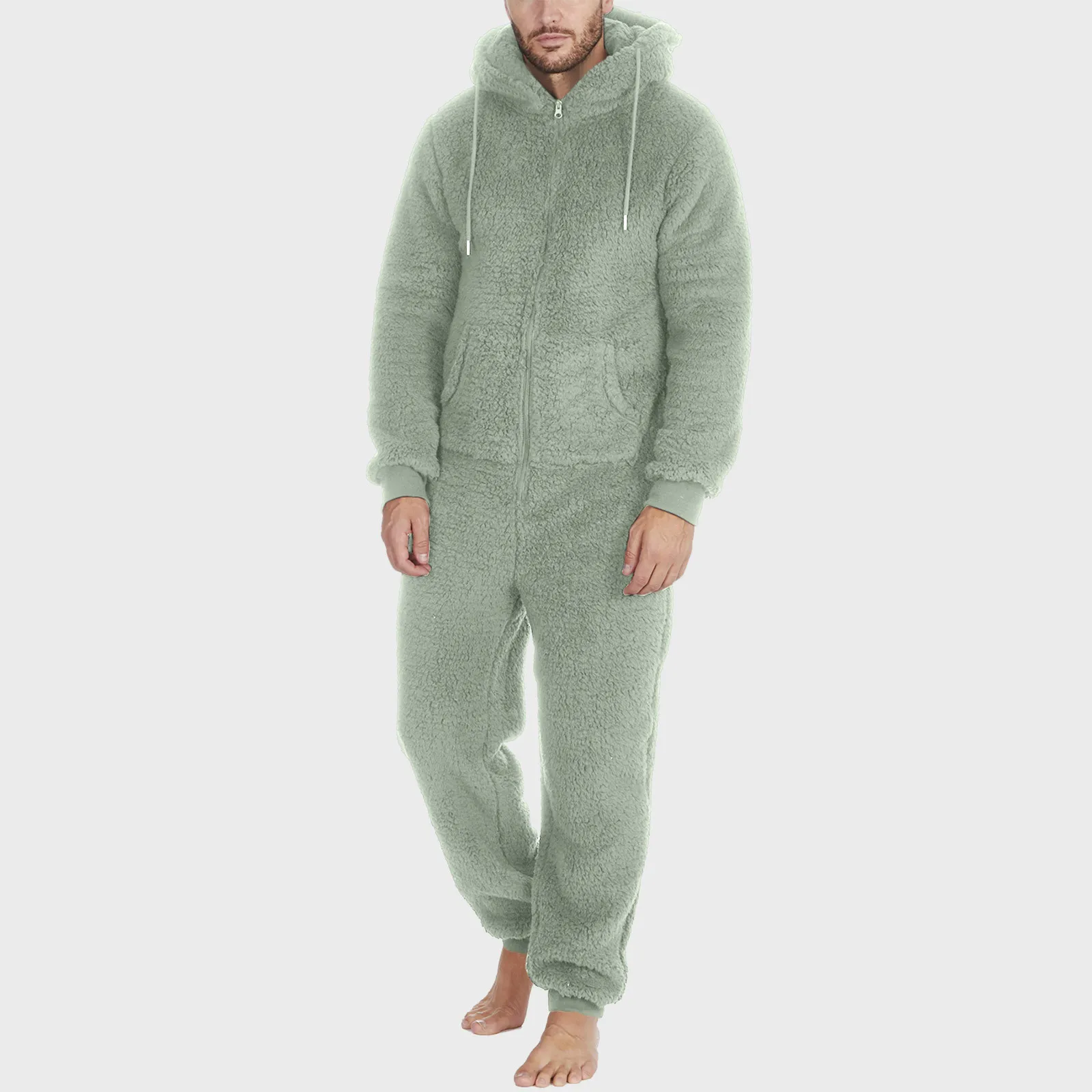 Men Pajama Sleep Overall Jumpsuit for Men Bodysuits