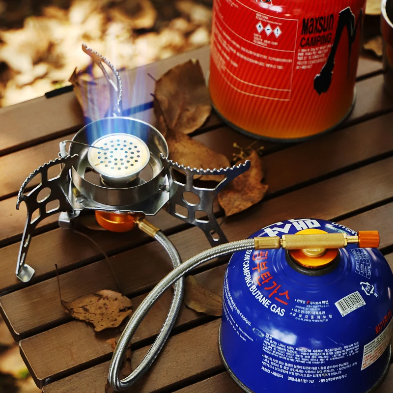 Picnic Stove Portable Windproof Outdoor Stove Picnic Camping Supplies Gas Gas Stove Set Foldable Gas Stove Without Gas Tank 4