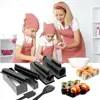 Sushi Making Kit with Different Shapes of Sushi Rice Roll Mold Shapes Fork Spatula DIY Home Sushi Tools for Beginners 4