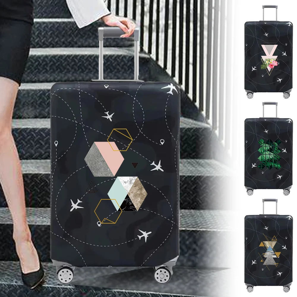 Suitcase Protective Cover Wear Resistant Elastic Fabric Shape Series Dust Cover for 18-32inch