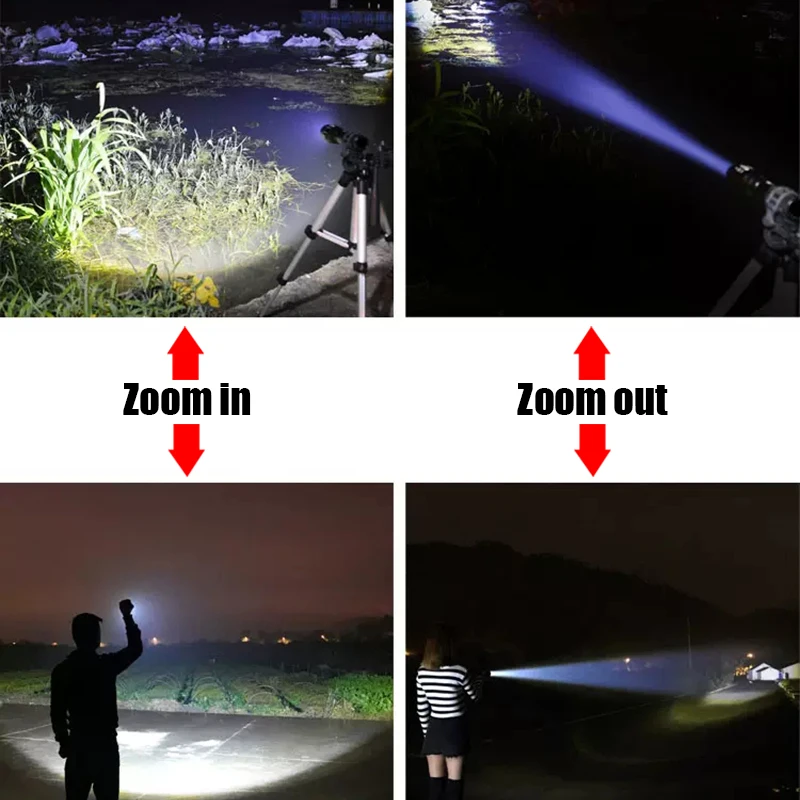 1 2 4pcs Mini LED Flashlight USB Rechargeable Mini Led Flashlight Zoomable High Power Outdoor Camping Portable Light
