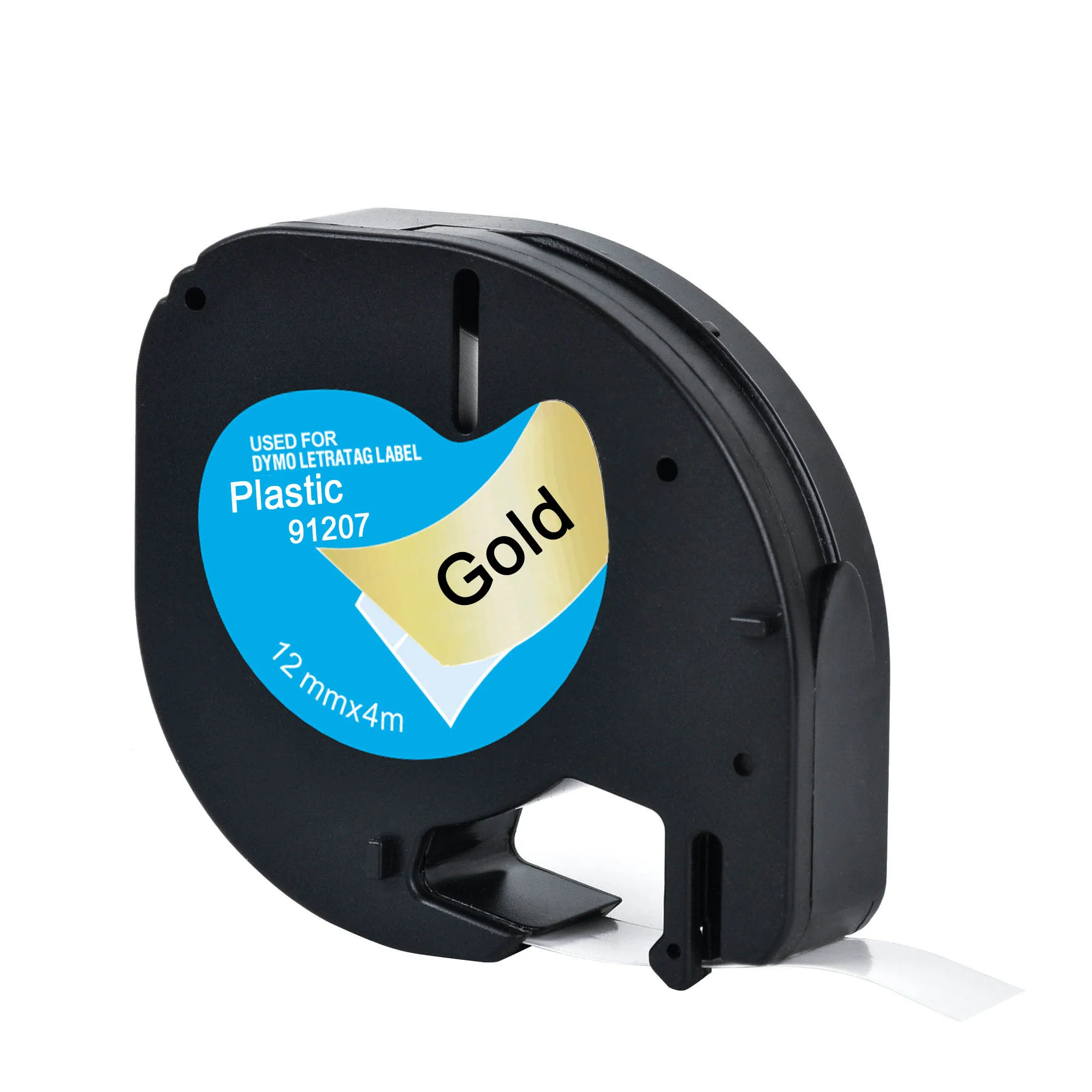 BOYEEZON White Paper Compatibile Per Dymo LetraTag Nastro Di Etichette 12 Mm X 4 M 91220 Refill Nero Su Bianco Di Ricambio Per Dymo Letratag LT-100H (Plus) XR XM LT-100H LT-100T, Confezione - Foto 5