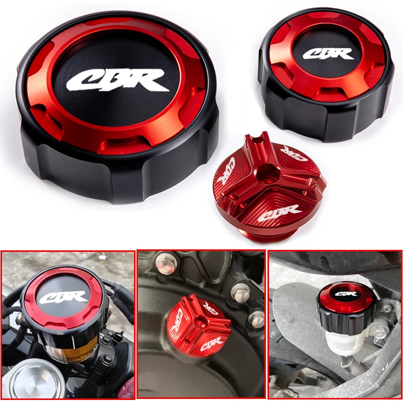 

For HONDA CBR1000RR CBR1000 RR CBR 1000 RR 2004-2018 2019 Front and rear brake tank cap and filler cap protection accessories
