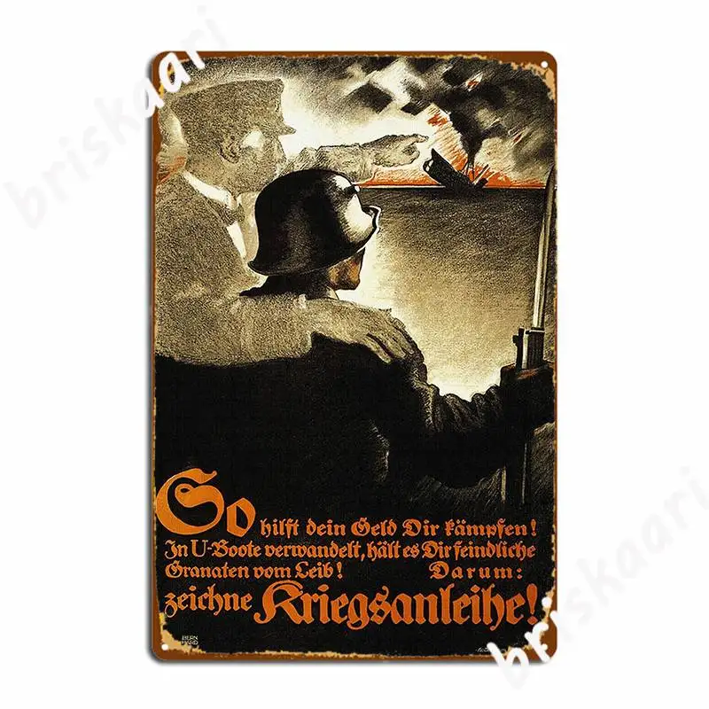Wwi Bond Drive U Boats Keep Nearn Flashes Away Metal Platform Poster Design Wall Cave Poster Cinema Tin Sign Poster