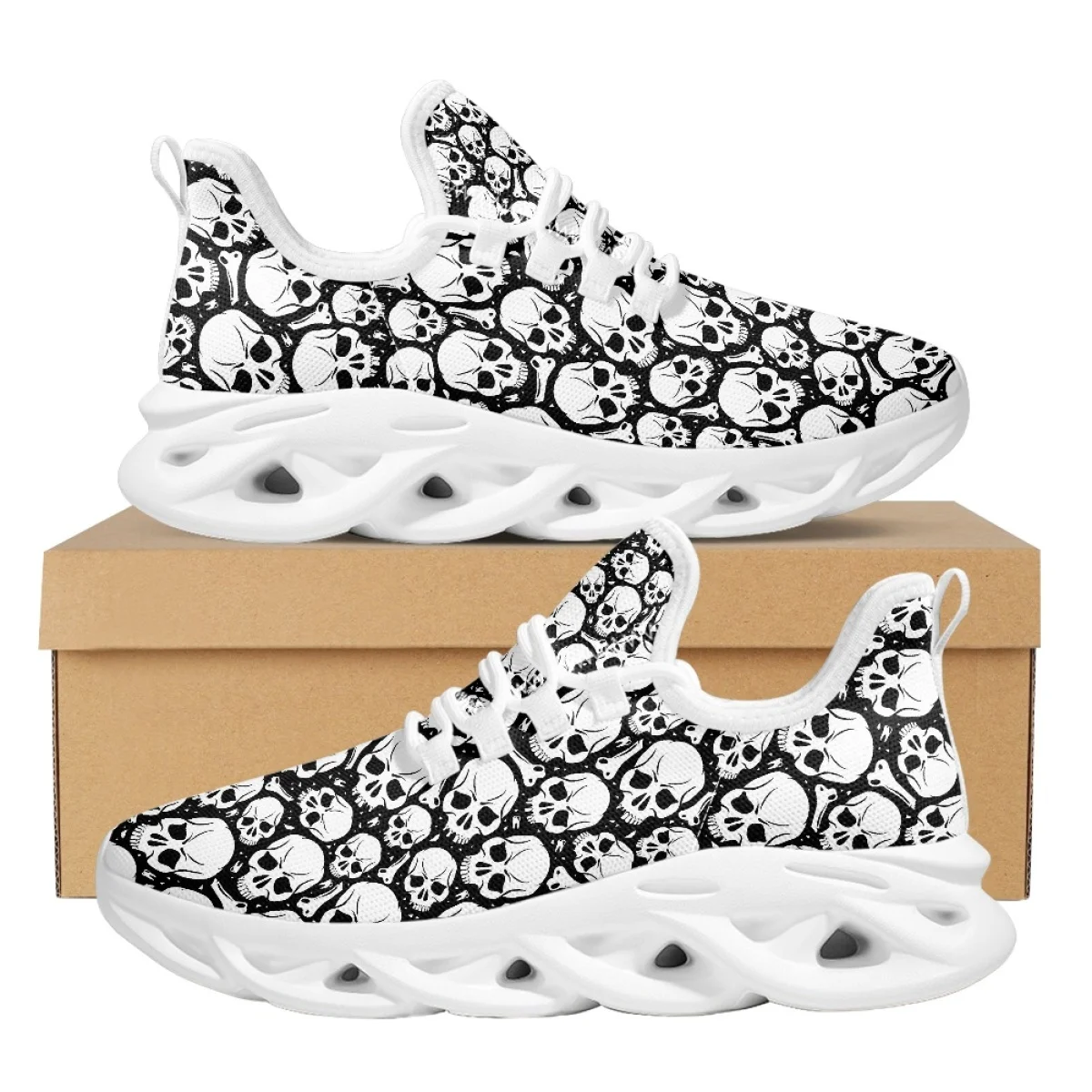 

Belidome Skeleton Skull Womens Mesh Running Shoes Casual Athletic Sneakers Non Slip Womens Walking Tennis Shoes Zapatos Mujer