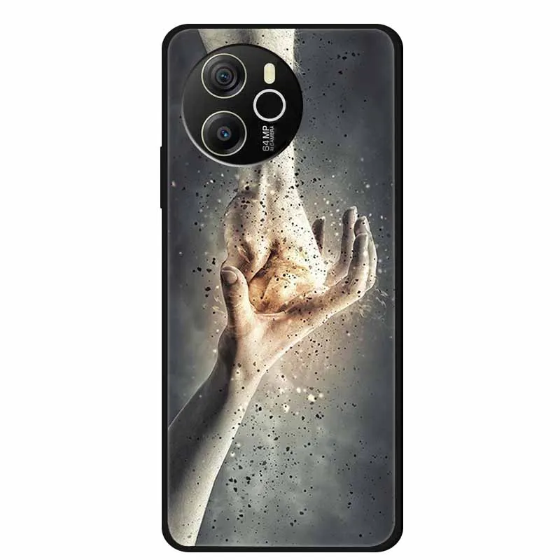 Black Silicone Soft Back Protective Case Cover