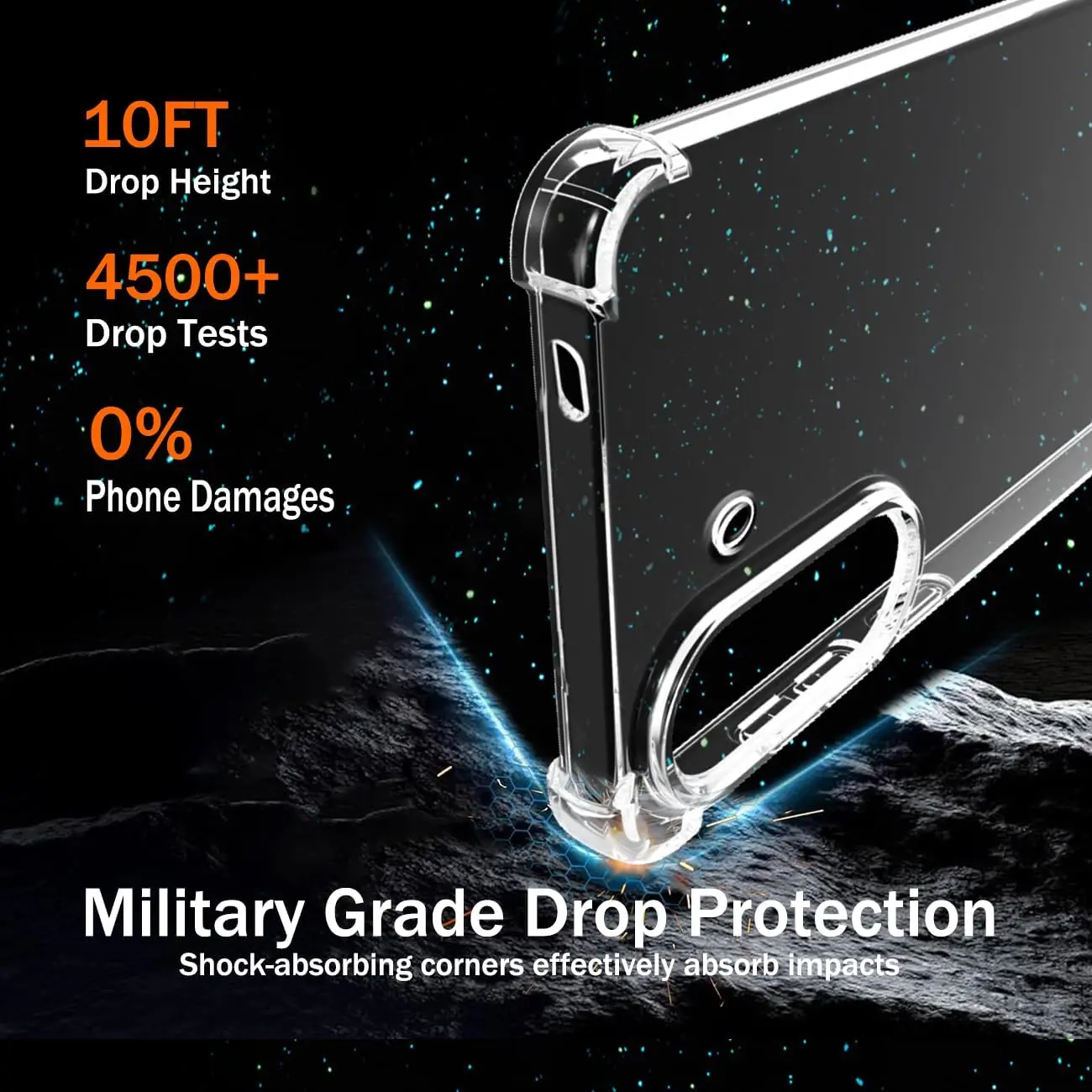 Clear Silicone Gel Phone Case - Shockproof Protective Bumper Cover