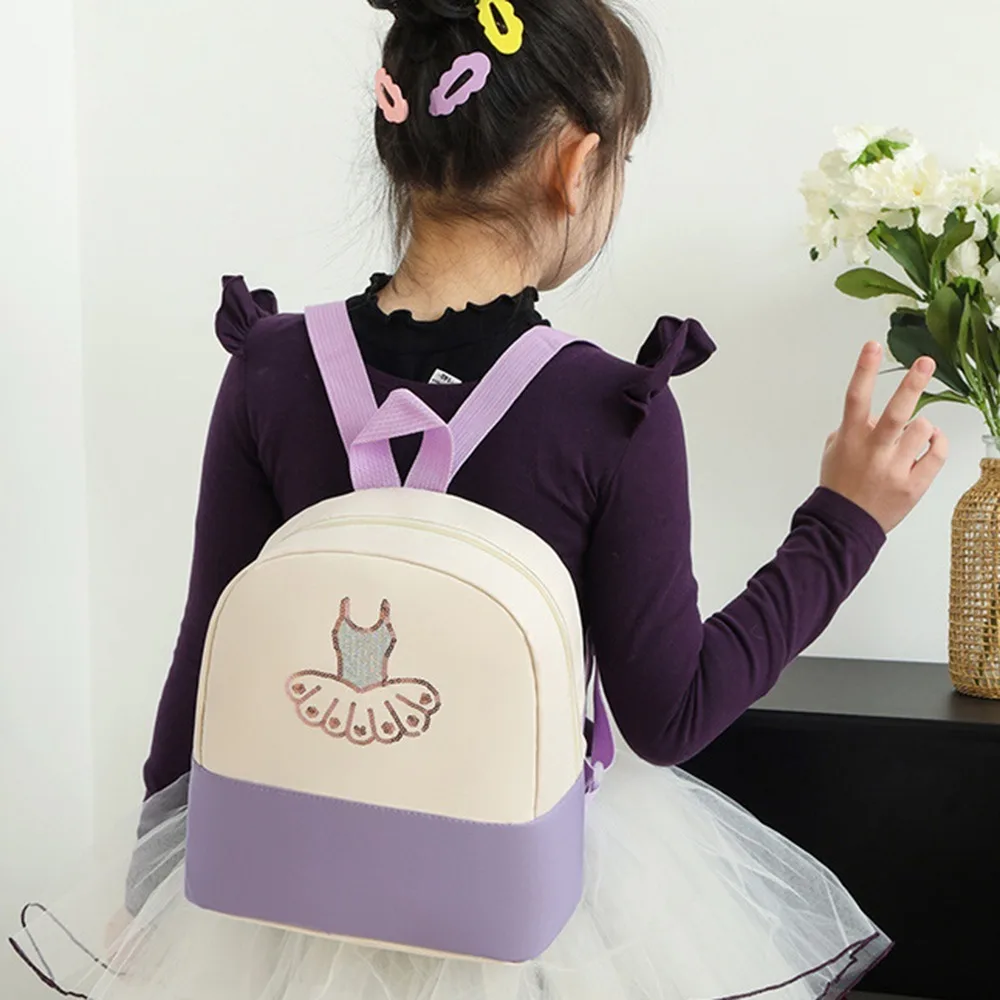 Cute Children's Dance Bag Princess Style Waterproof Ballet Bag Backpack Wear-resistant Breathable Girls Ballet Sports Bag