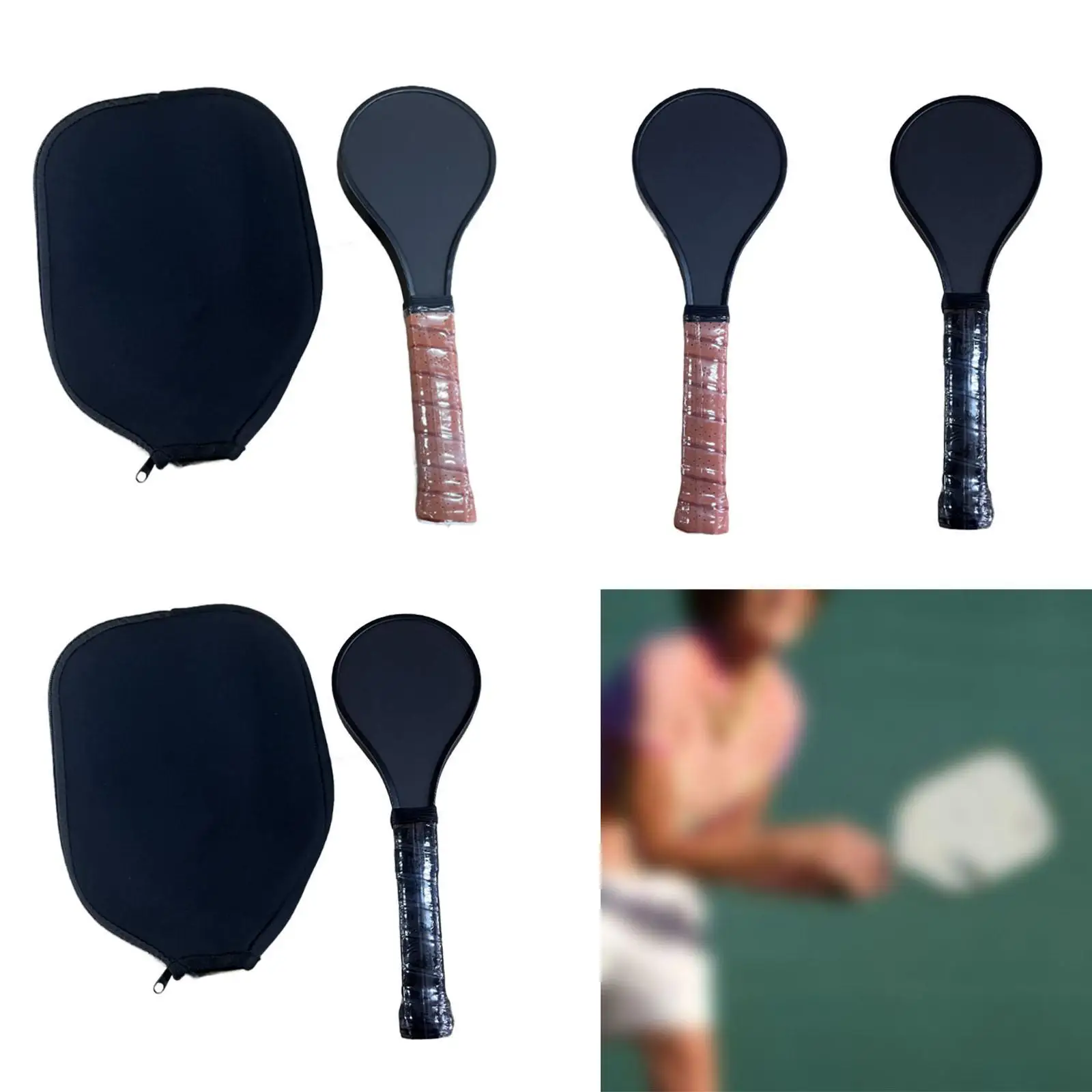 Pickleball Sweet Spot Paddle Pickleball Training Equipment Portable Long Handle Racquet for Beginners and Advanced