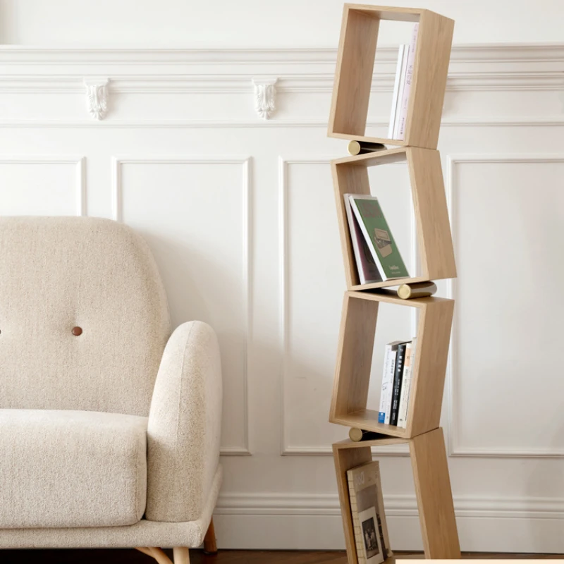 

Bookcase Solid Wood Bookcase Nordic Simple Bookcase Storage Shelf Home Study