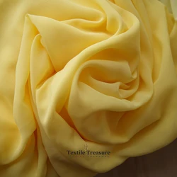 Yellow Chiffon Fabric - Perfect for Sewing Curtains, Summer Dresses, Lining, Wedding Decor, and DIY Projects (Bright yellow)