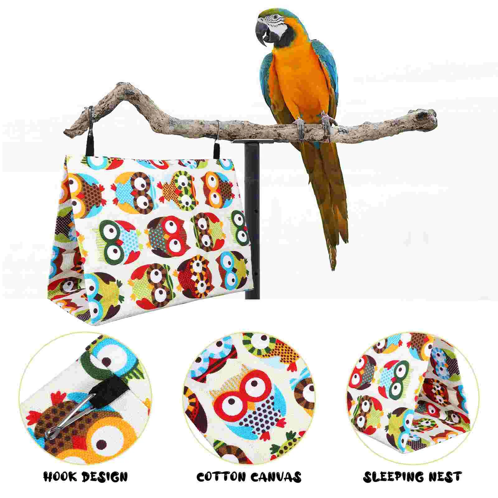 

POPETPOP Parrot Hammock Bed Bird Nest House Bed Triangle Bird Pet Sleeping Nest Parrot Hanging Tent Nest Snuggle Hut