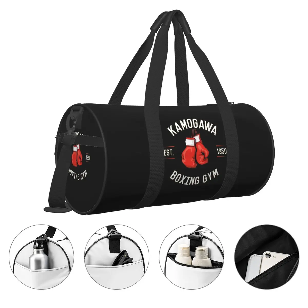 Gym Bag Boxing Kickboxing Sports Bag Large Capacity Men Oxford Pattern Handbag Graphic Training Fitness Bag 4