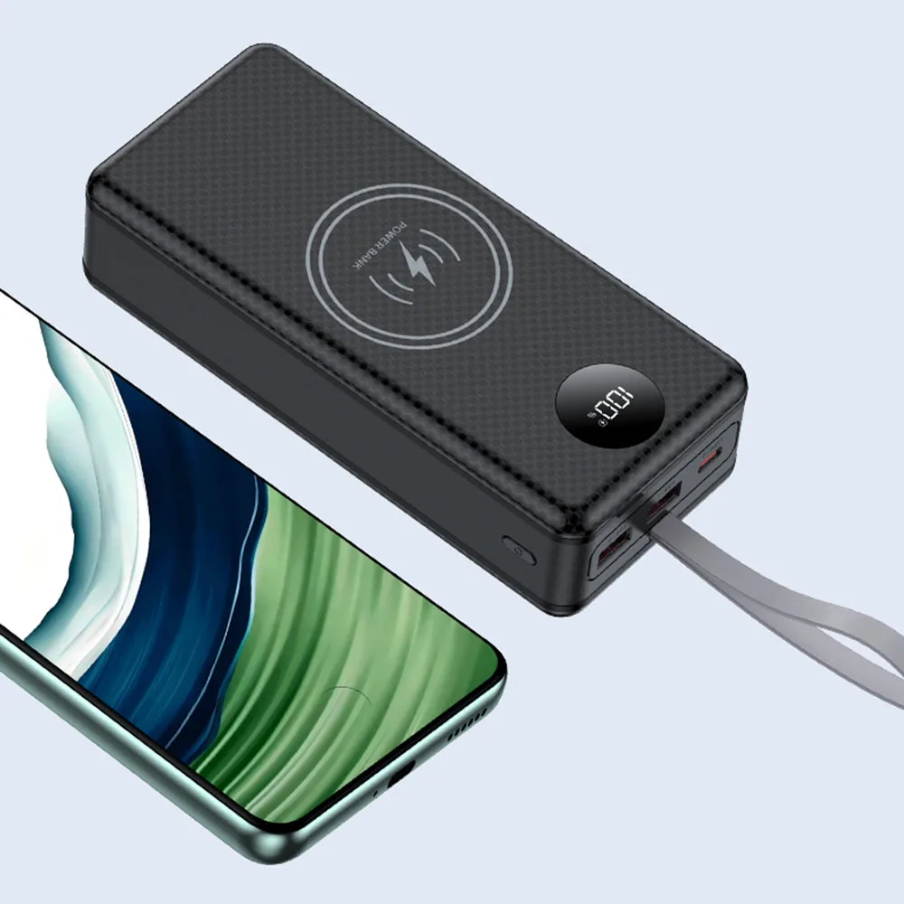 P16 16개 18650 배터리 파워 뱅크 케이스 쉘 DIY 듀얼 USB 타입 C 10W 22.5W 15W 무선 충전 (배터리 미포함, 휴대폰용)